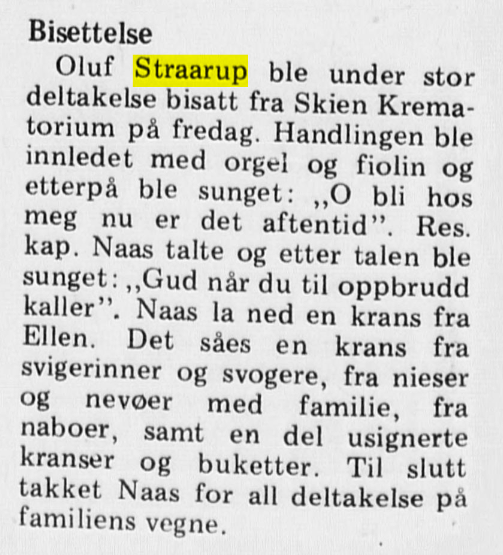 Oluf Olesen Straarup bisat.